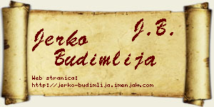 Jerko Budimlija vizit kartica